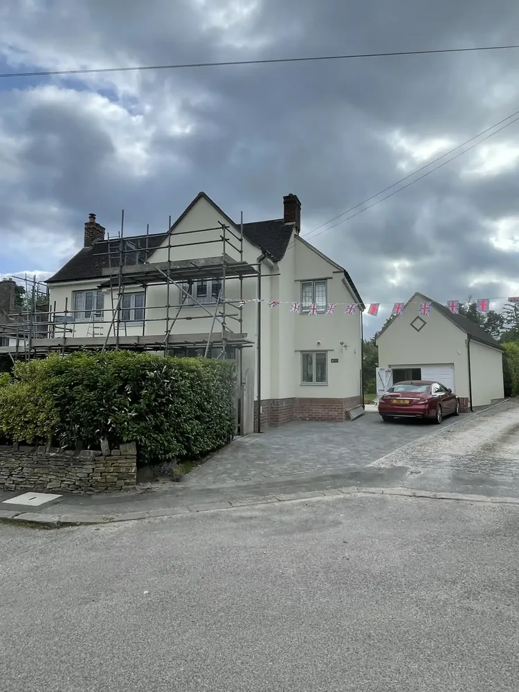 Professional silicone render installation — high-quality finish